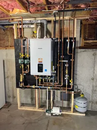 High efficiency boiler with system protection