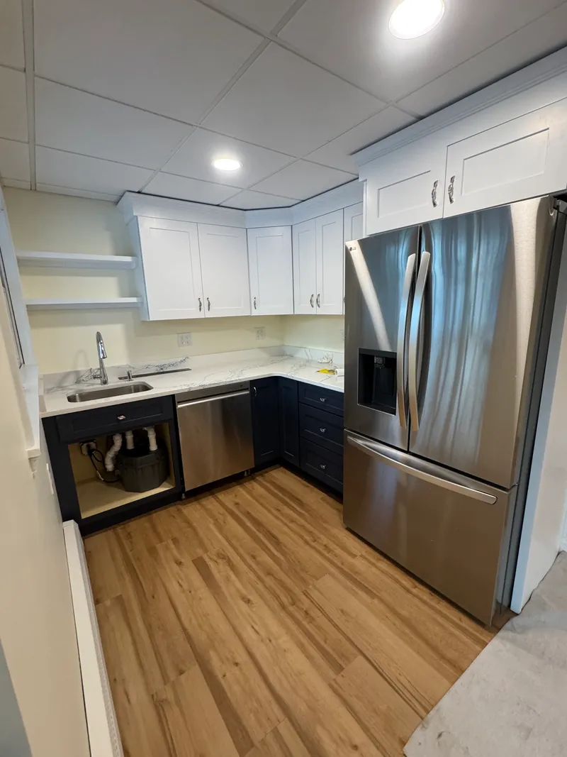 Kitchen renovation sink installation