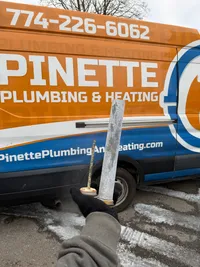 Scale buildup on anode rod from a water heater