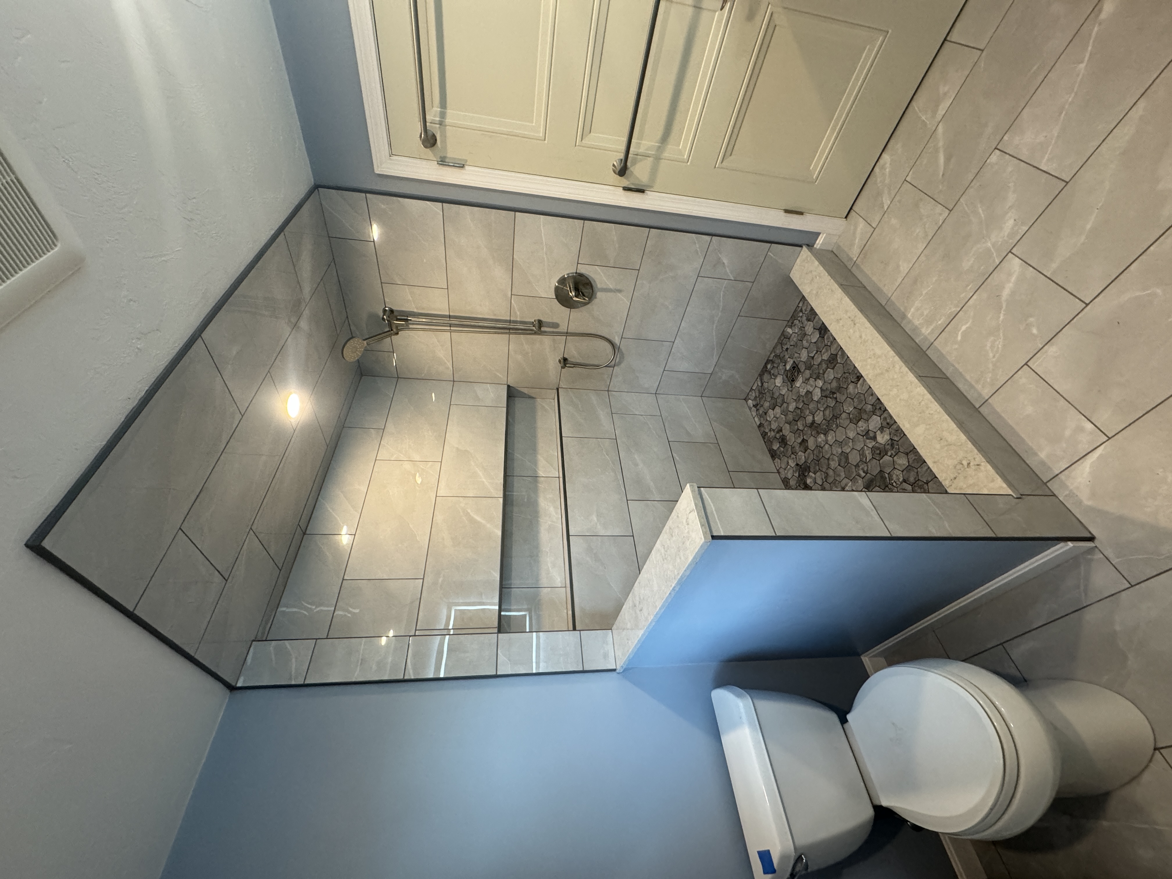 Modern bathroom renovation by Pinette Plumbing