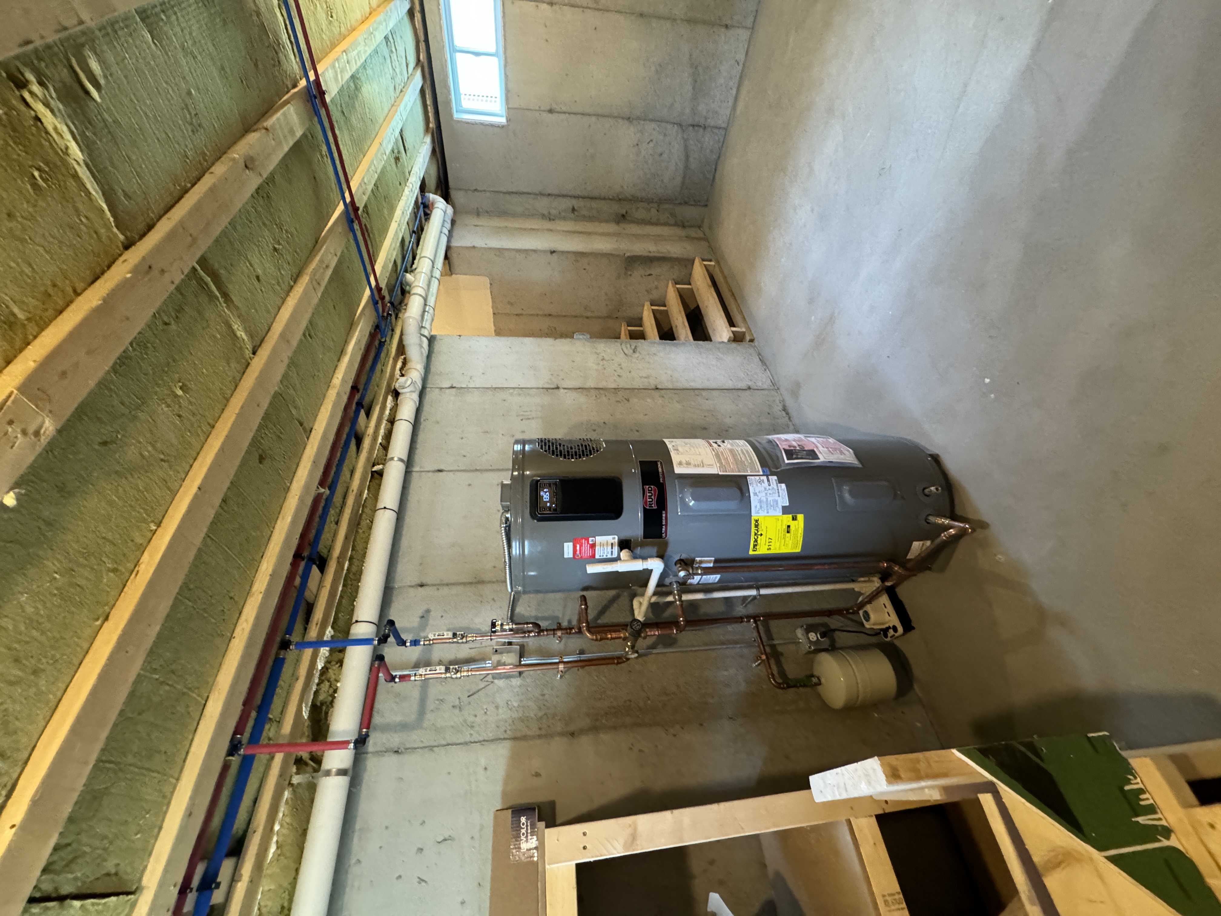 RUUD water heater installation by Pinette Plumbing in Attleboro, MA